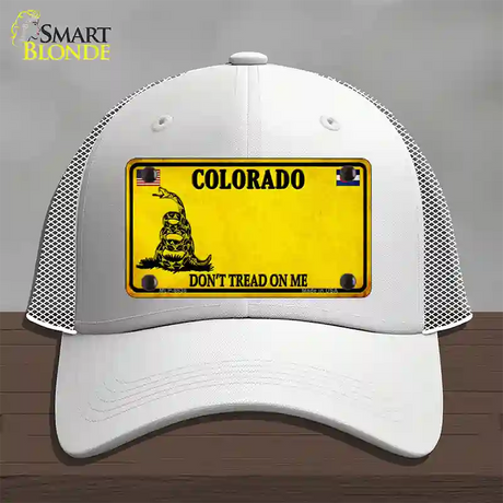 Colorado Dont Tread On Me Novelty License Plate Hat Mesh / White