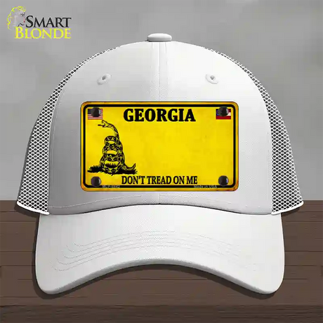 Georgia Dont Tread On Me Novelty License Plate Hat Mesh / White