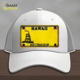 Hawaii Dont Tread On Me Novelty License Plate Hat Mesh / White