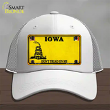 Iowa Dont Tread On Me Novelty License Plate Hat Mesh / White