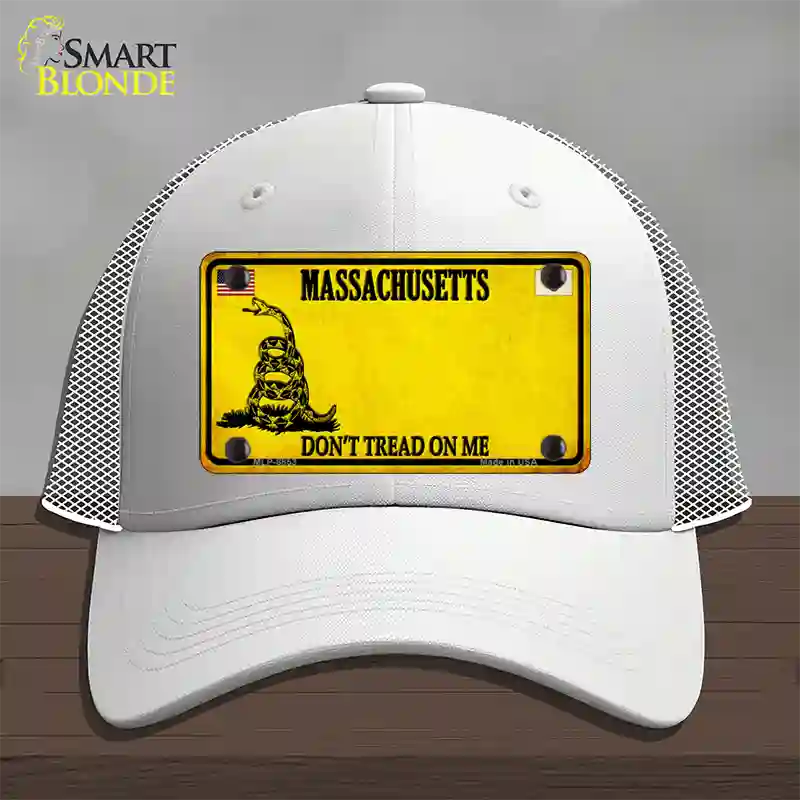 Massachusetts Dont Tread On Me Novelty License Plate Hat Mesh / White