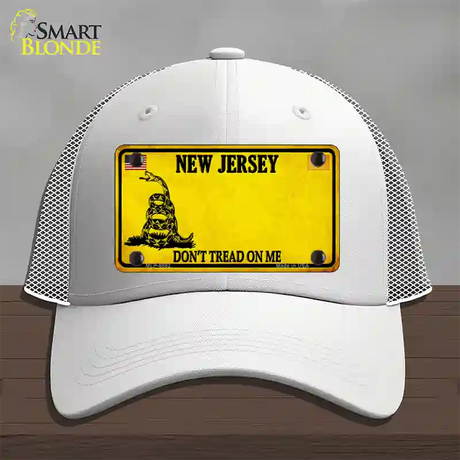 New Jersey Dont Tread On Me Novelty License Plate Hat Mesh / White