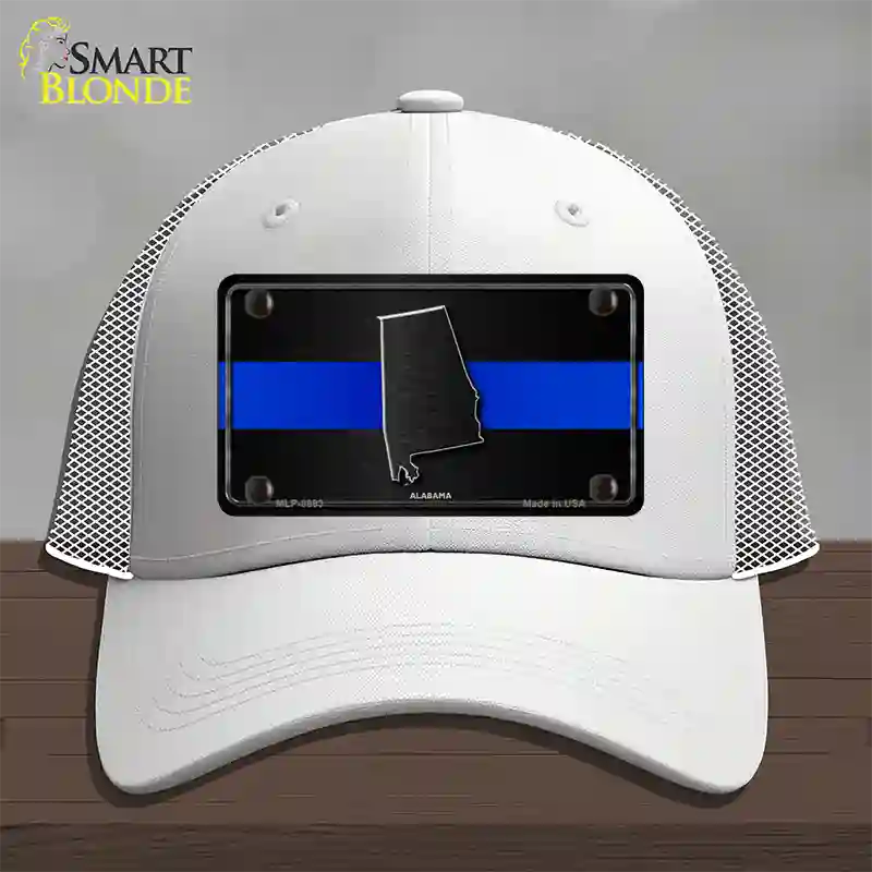 Alabama Thin Blue Line Novelty License Plate Hat Mesh / White