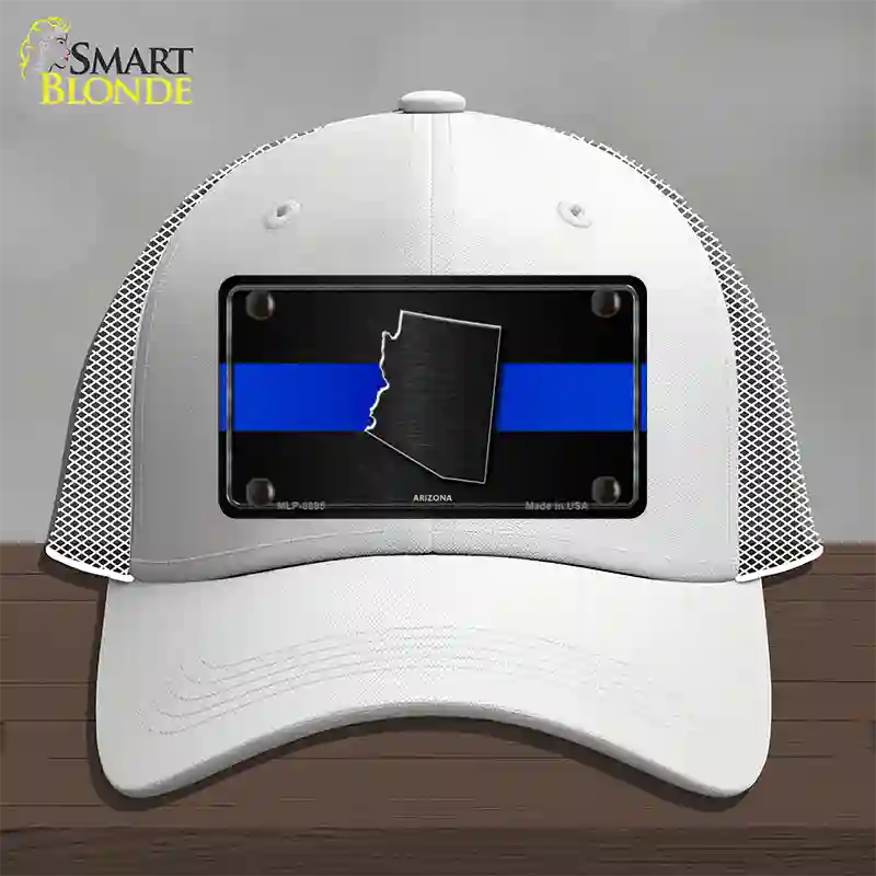 Arizona Thin Blue Line Novelty License Plate Hat Mesh / White