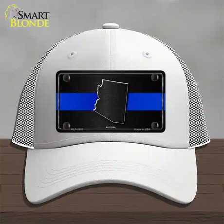 Arizona Thin Blue Line Novelty License Plate Hat Mesh / White