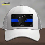 Connecticut Thin Blue Line Novelty License Plate Hat Mesh / White