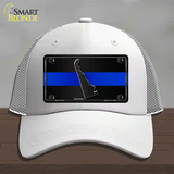 Delaware Thin Blue Line Novelty License Plate Hat Mesh / White