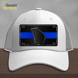 Georgia Thin Blue Line Novelty License Plate Hat Mesh / White