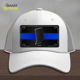 Indiana Thin Blue Line Novelty License Plate Hat Mesh / White