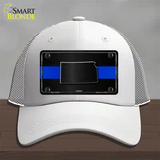 Kansas Thin Blue Line Novelty License Plate Hat Mesh / White