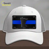 Minnesota Thin Blue Line Novelty License Plate Hat Mesh / White