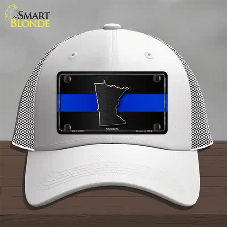 Minnesota Thin Blue Line Novelty License Plate Hat Mesh / White