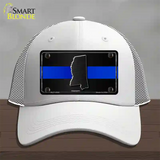 Mississippi Thin Blue Line Novelty License Plate Hat Mesh / White