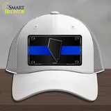 Nevada Thin Blue Line Novelty License Plate Hat Mesh / White