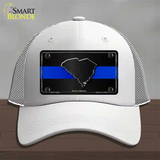 South Carolina Thin Blue Line Novelty License Plate Hat Mesh / White