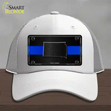 South Dakota Thin Blue Line Novelty License Plate Hat Mesh / White