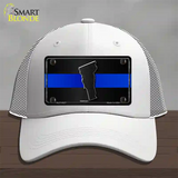 Vermont Thin Blue Line Novelty License Plate Hat Mesh / White