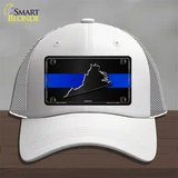 Virginia Thin Blue Line Novelty License Plate Hat Mesh / White