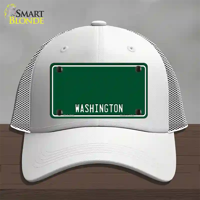 Washington Green Novelty License Plate Hat Mesh / White