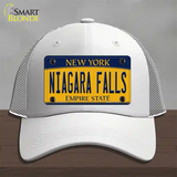 Niagara Falls New York Novelty License Plate Hat Mesh / White