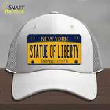 Statue of Liberty New York Novelty License Plate Hat Mesh / White