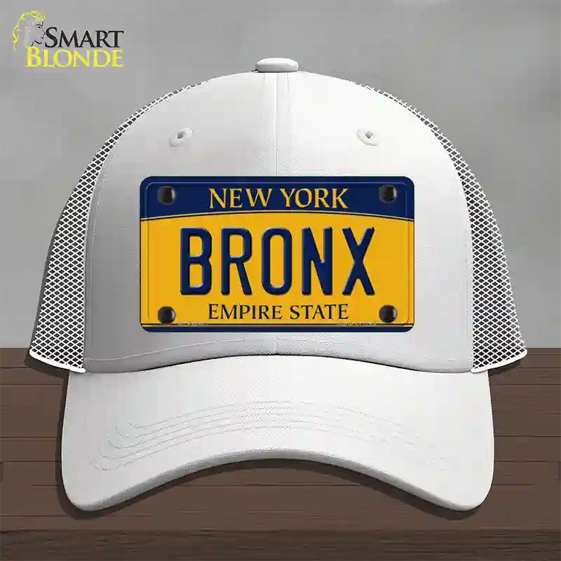 Bronx New York Novelty License Plate Hat Mesh / White