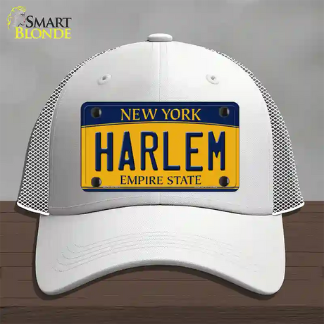 Harlem New York Novelty License Plate Hat Mesh / White