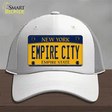 Empire City New York Novelty License Plate Hat Mesh / White