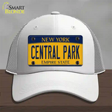 Central Park Yellow New York Novelty License Plate Hat Mesh / White