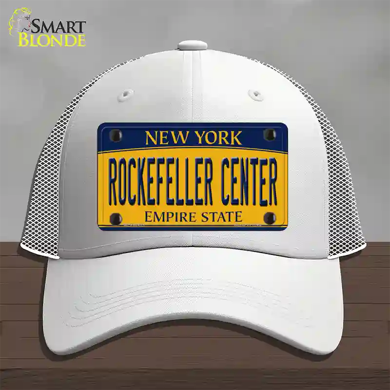 Rockefeller Center New York Novelty License Plate Hat Mesh / White