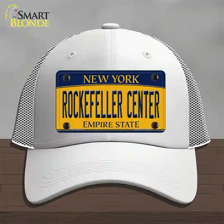 Rockefeller Center New York Novelty License Plate Hat Mesh / White