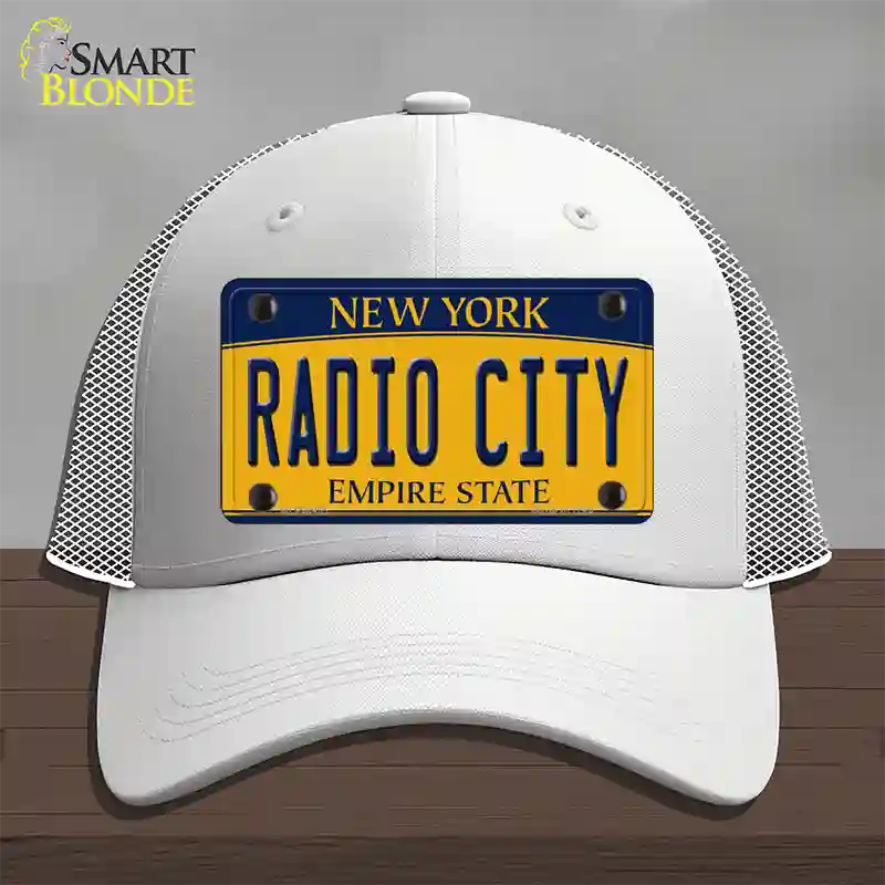 Radio City New York Novelty License Plate Hat Mesh / White