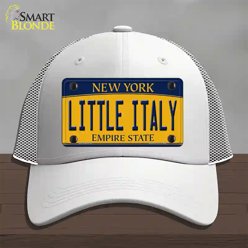 Little Italy New York Novelty License Plate Hat Mesh / White