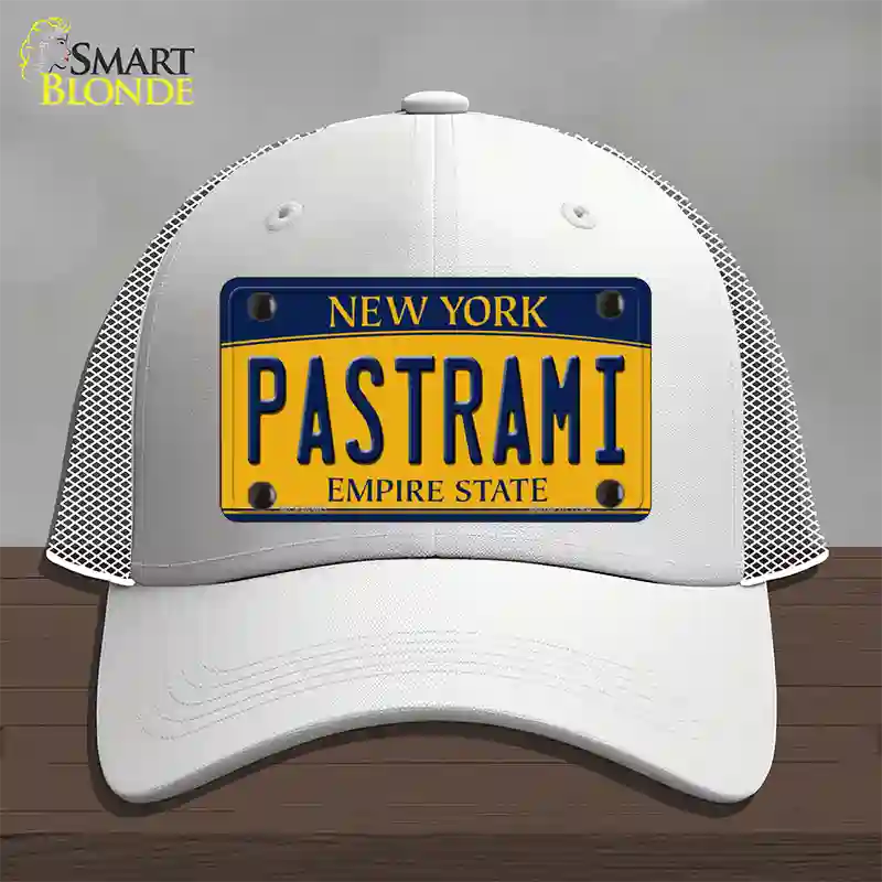 Pastrami New York Novelty License Plate Hat Mesh / White