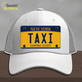 Taxi New York Novelty License Plate Hat Mesh / White