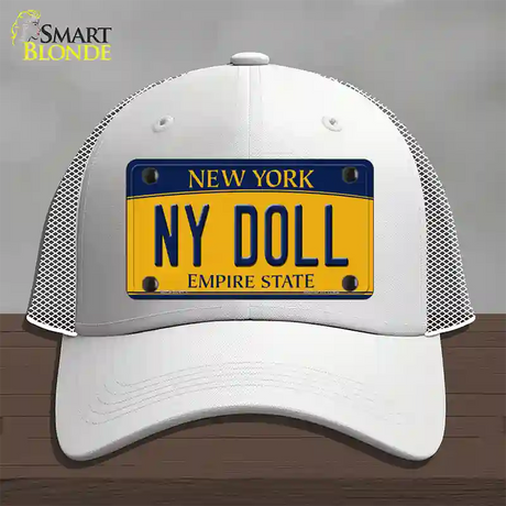 NY Doll New York Novelty License Plate Hat Mesh / White