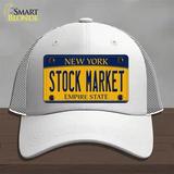 Stock Market Yellow New York Novelty License Plate Hat Mesh / White