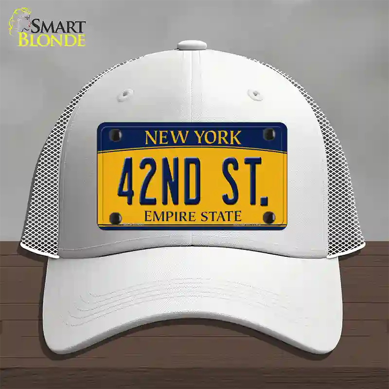 42nd St New York Novelty License Plate Hat Mesh / White