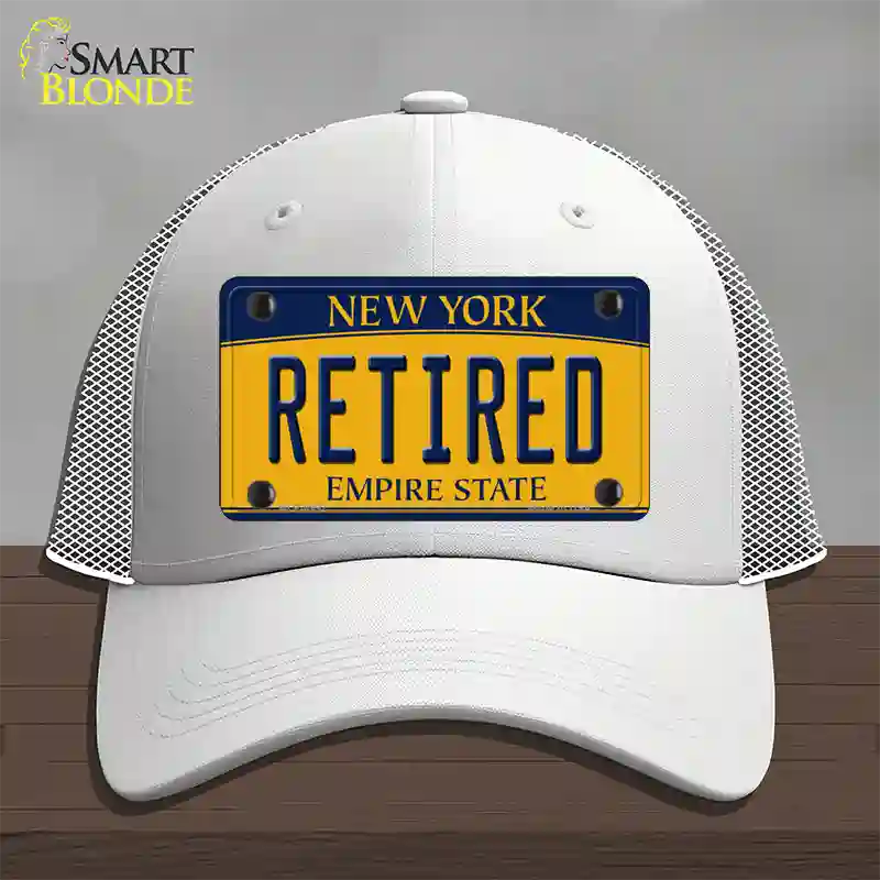 Retired New York Novelty License Plate Hat Mesh / White