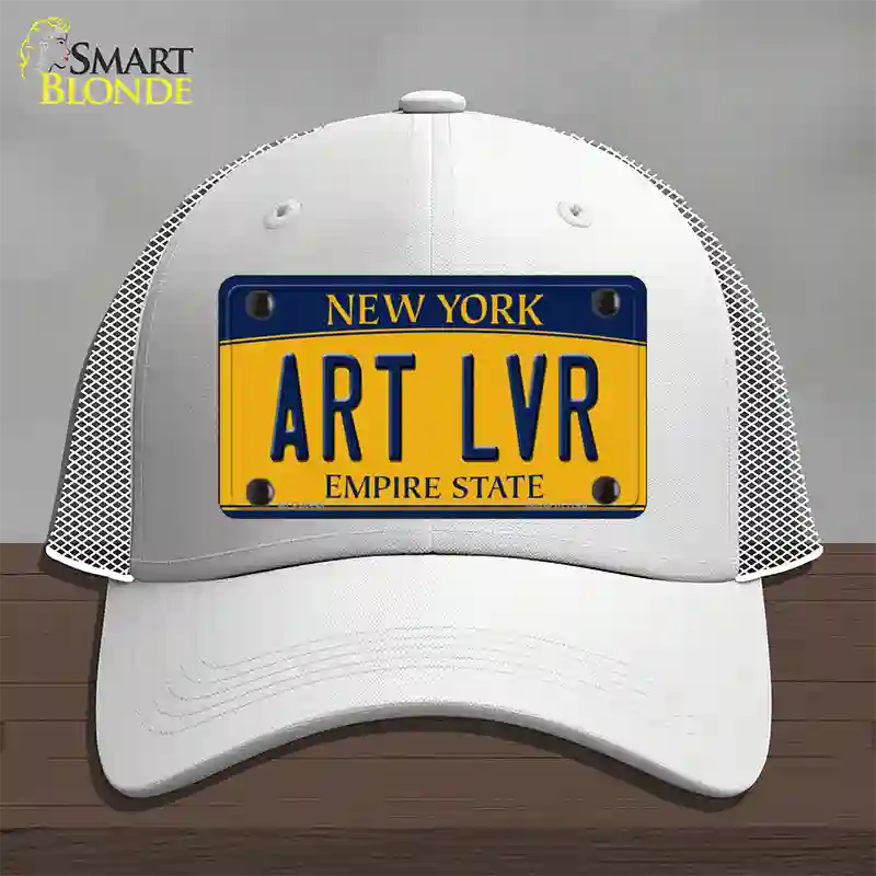 Art Lvr New York Novelty License Plate Hat Mesh / White