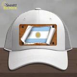 Argentina Flag Scroll Novelty License Plate Hat Mesh / White