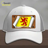 Scotland Rampant Lion Flag Scroll Novelty License Plate Hat Mesh / White