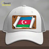 Azerbaijan Flag Scroll Novelty License Plate Hat Mesh / White