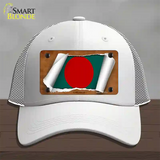 Bangladesh Flag Scroll Novelty License Plate Hat Mesh / White