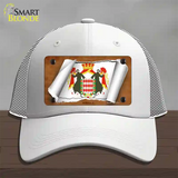 Monaco-S Flag Scroll Novelty License Plate Hat Mesh / White