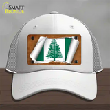 Norfolk Islands Flag Scroll Novelty License Plate Hat Mesh / White