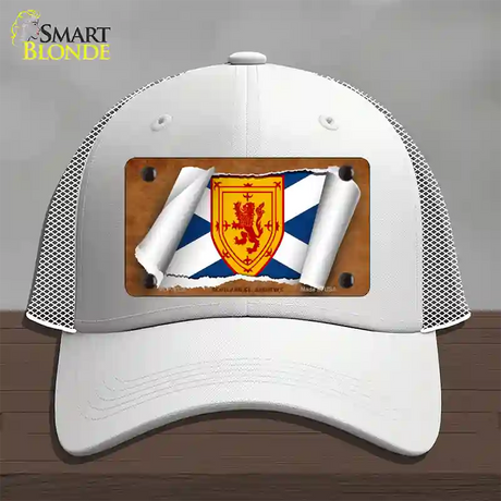 Scotland St. Andrews Flag Scroll Novelty License Plate Hat Mesh / White