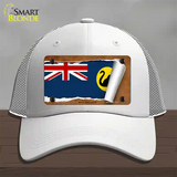 West Australia Flag Scroll Novelty License Plate Hat Mesh / White