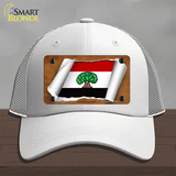 Oromia Ethiopia Flag Scroll Novelty License Plate Hat Mesh / White