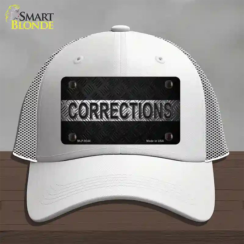 Corrections Novelty License Plate Hat Mesh / White